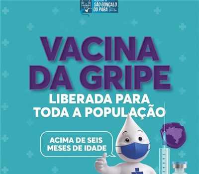  A vacinação contra a gripe está liberada para toda a população de São Gonçalo do Pará